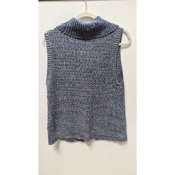 westbound Heather Navy Sleeveless Cardigan Sweater - Picture 2 of 2